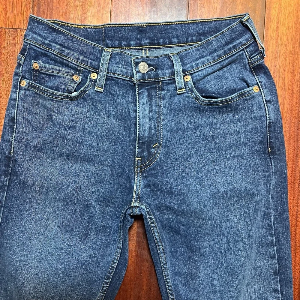 Levis Jeans Men 29x32 Blue 511 Slim Fit Denim Workwear Stretch Fade Dark Wash